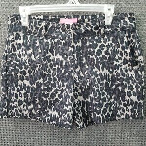 Isaac Mizrahi Animal Print Stretch Shorts Women's 6